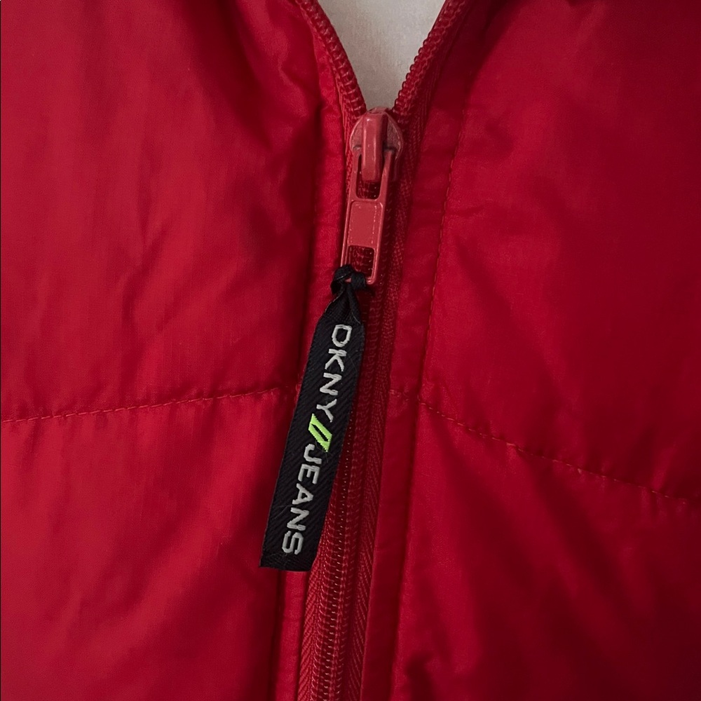 DKNY Vintage Y2K Down Filled Red Puffer Jacket - Picture 7 of 10
